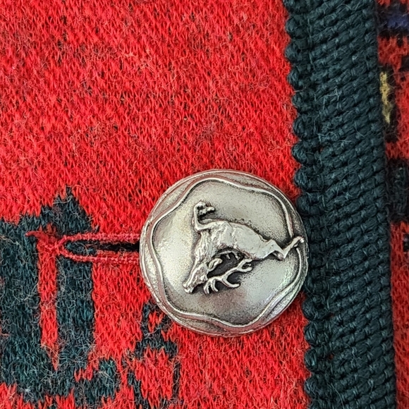 KITZ-PICHLER Vintage 100% Wool Austrian women's Sweater Cardigan Medium - Picture 7 of 16